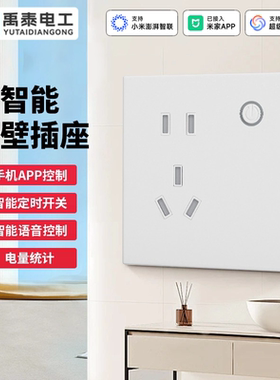 智能墙壁插座已接入米家APP手机远程控制wifi定时开关AI语音控制