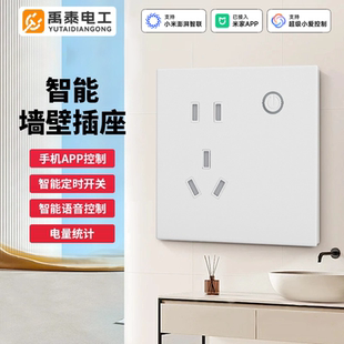 智能墙壁插座已接入米家APP手机远程控制wifi定时开关AI语音控制