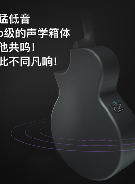 极速Enya恩雅X4Pro碳纤维吉他 加振电箱民谣吉它 低音X猛兽 旅行