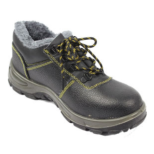 极速君御E6011M防砸安全鞋牛皮鞋面H低帮加棉钢包头耐磨耐油劳保