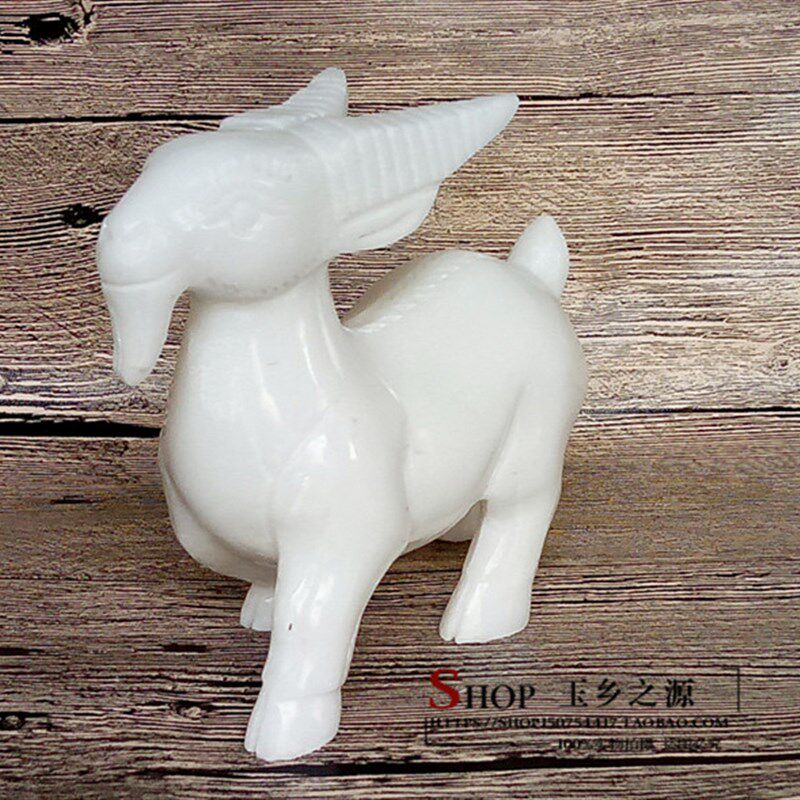 新品天然白玉阿富k汗玉羊 生肖羊摆件 招财纳福吉祥如意玉石羊家