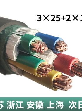 极速YJV铜芯电缆线2 3 4 5芯4 6 1C0 16 25 35 50平方户外三相四