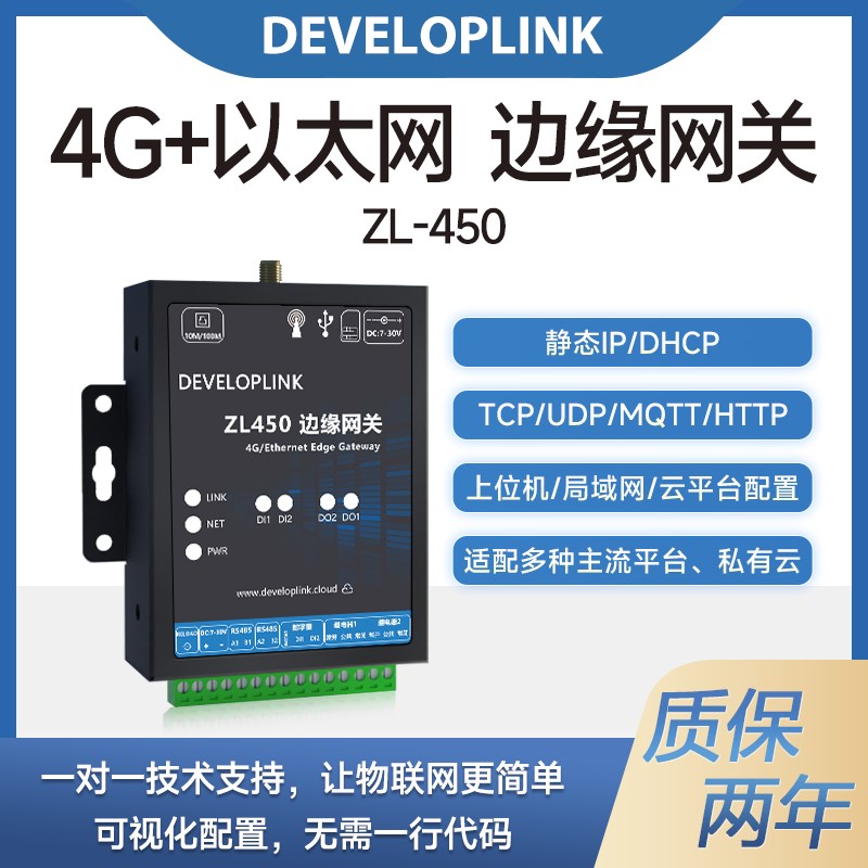 极速4g乙太网边h缘网关数据采集协议解析mqtt网关modbus转json485