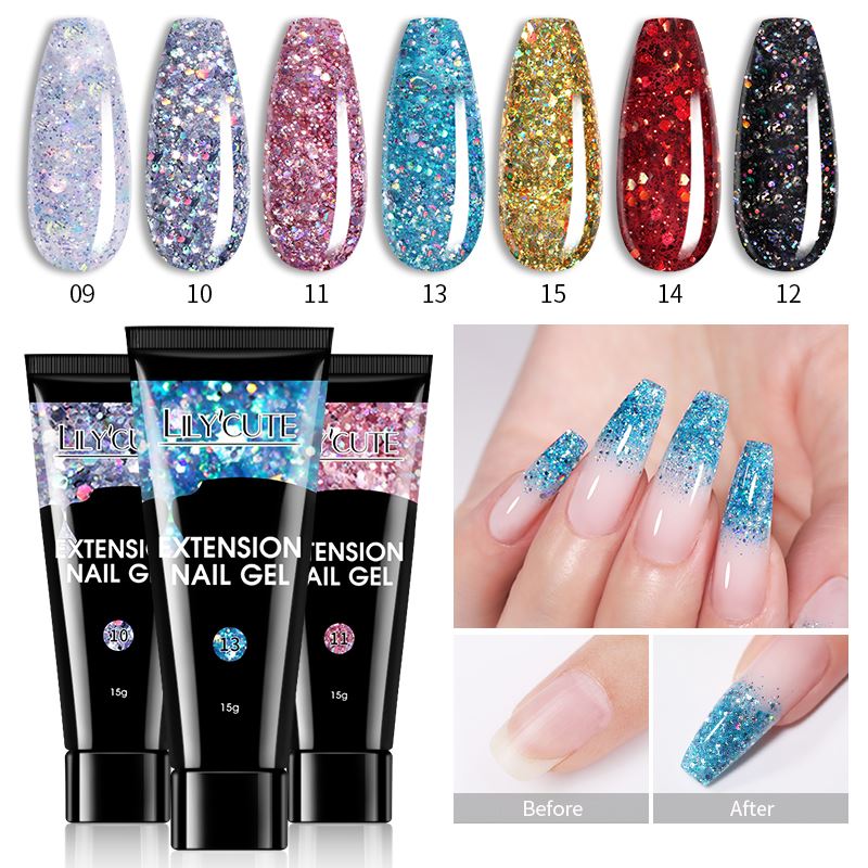 极速15ml Extension Nail Gel Nail Art ManicureP Design 13 Col