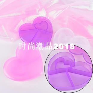 极速5 Grids Piill Box Transparent Plastic Heart Love Shape M