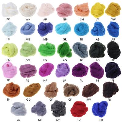 极速Wool Spinning Felting Fiber B10g Soft and Comfortable Fi
