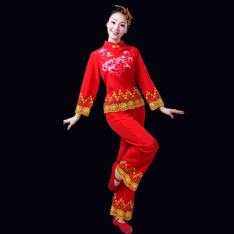 极速2024新款广场舞服装秧歌服演出服2024年新R款套装中老年古典