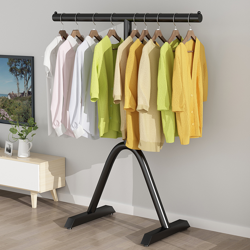 极速衣架落地卧室挂衣架不占地z办公室家用室内衣服挂架小型的晾