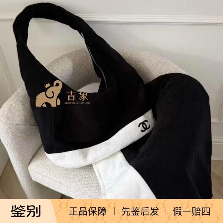 香奈儿黑白拼色沙滩包子和母包