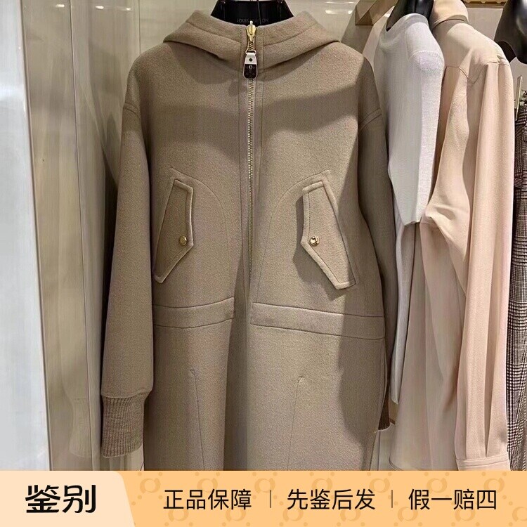LV路易威登羊毛双面连帽大衣