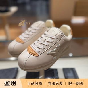 LV路易威登2026新款男鞋米色牛皮BUTTERSOFT 运动鞋阿甘鞋1AIKF2