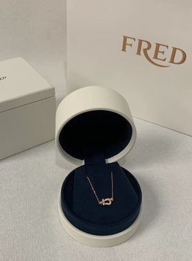 [国内现货]Fred斐登FORCE 10系列镶钻18K玫瑰金女士项链