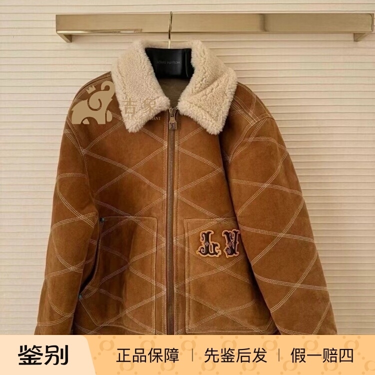 LV路易威登刺绣羊毛夹克外套