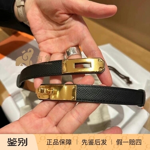 Hermes/爱马仕2025新款女士Kelly金色扣Epsom小牛皮 18皮腰带