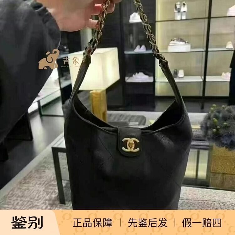 Chanel香奈儿25P新款黑金女包