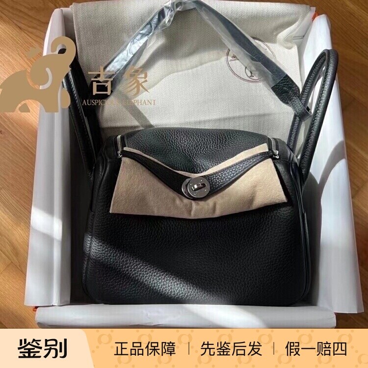 Hermes爱马仕女包黑色Lindy