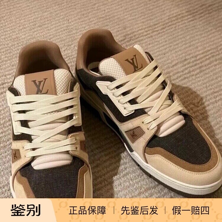 LV路易威登2025新款麂皮拼接板鞋