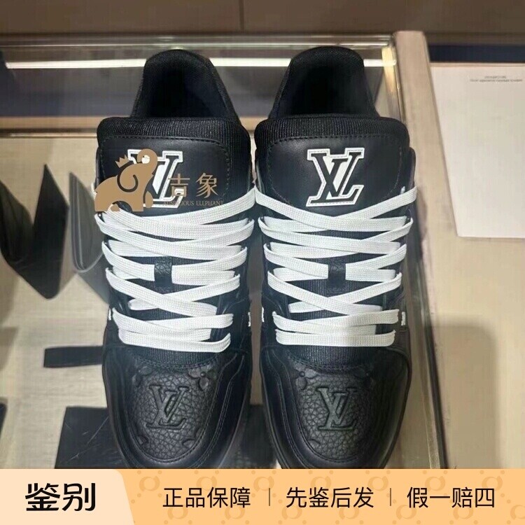 LV路易威登2024款黑色牛皮板鞋