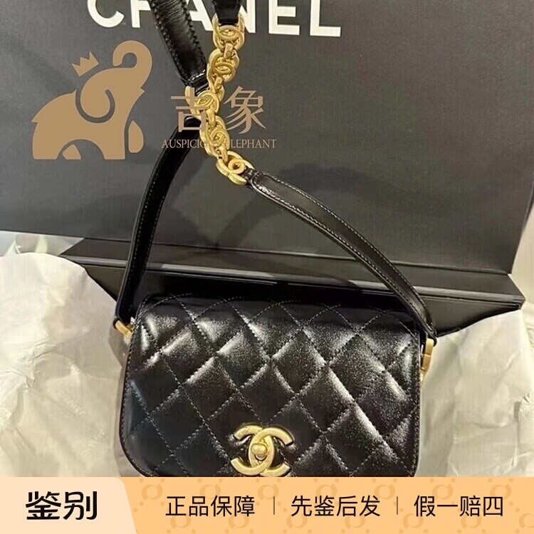 Chanel/香奈儿手柄双c拼接挎包