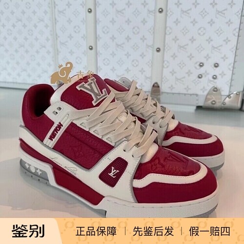LV路易威登时尚粒面牛皮革运动鞋