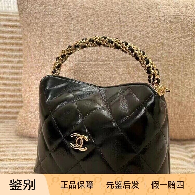 Chanel香奈儿24B新款黑金女包