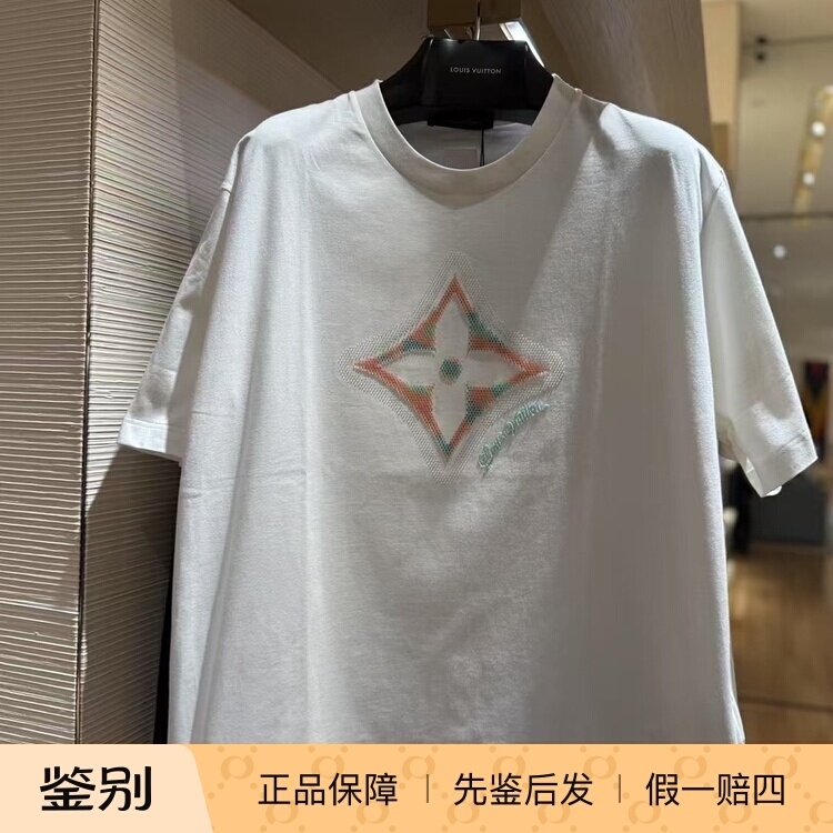 花卉3D渐变印花短袖T恤