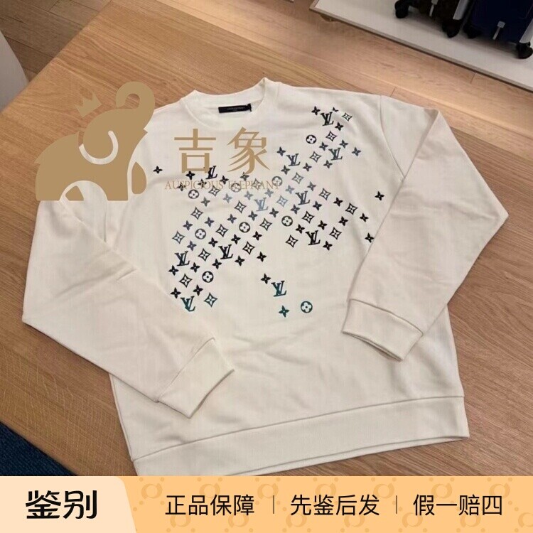 LV路易威登渐变刺绣棉质运动衫
