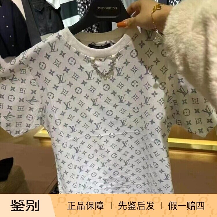 LV/路易威登2025新款女装Monogram棉质ESCALE 印花 短袖T 恤