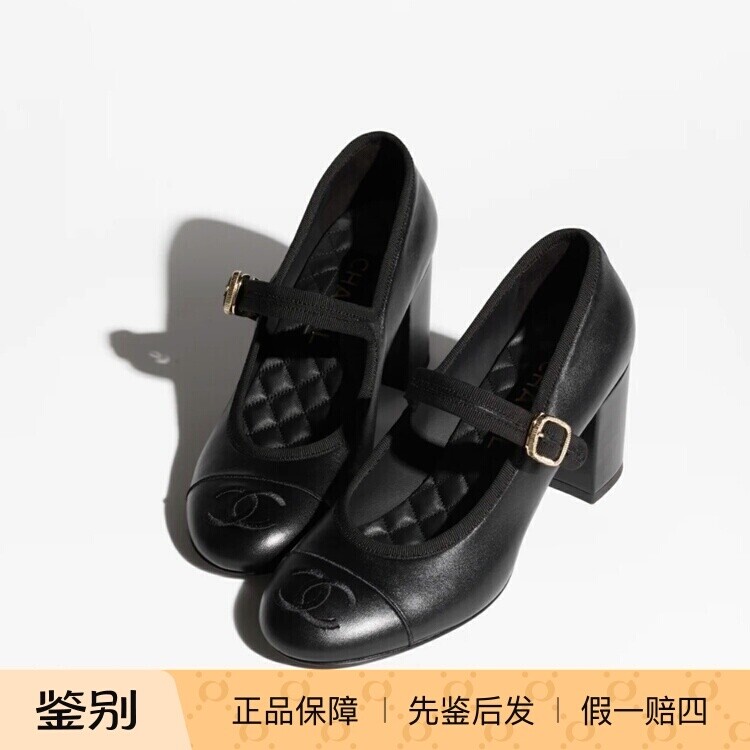 Chanel香奈儿25S新款黑色高跟鞋