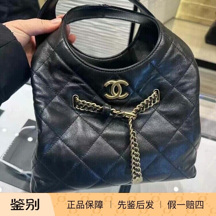 Chanel香奈儿25P新款黑金女包