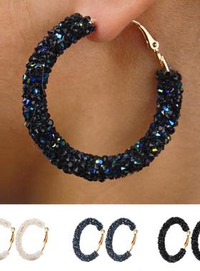 速发Spkle Hoop rrigs  io Puk Ro Btg CrysW Bla