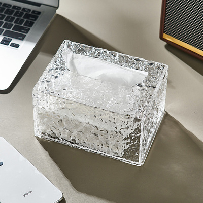 速发轻盒透明冰壁纹亚克力纸巾盒家用卫奢间洗手台抽纸生装饰摆件