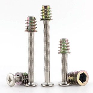 速发M6M8十字倒边螺丝螺母套装组合五金床具家螺丝配件梯形内外牙