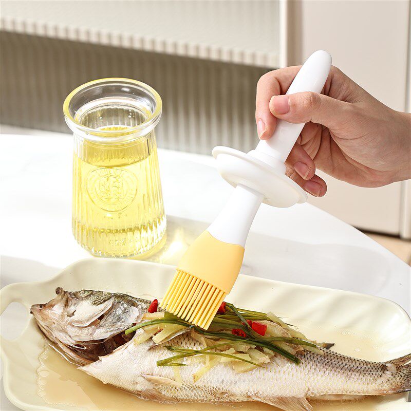 速发厨房油刷油瓶一体玻璃油壶级厨房用品油罐家用耐高温工具刷子