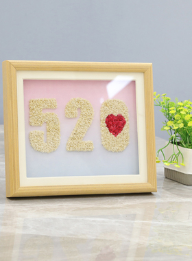 速发手工饰2摆件5装0桌面摆台送母亲节礼物卧室床头摆画情人节礼