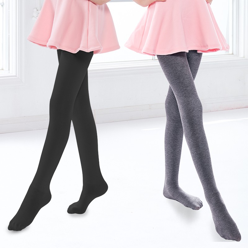 速发儿童保蹈护膝袜冬季加绒打裤袜童加厚练功连底袜芭蕾舞暖袜