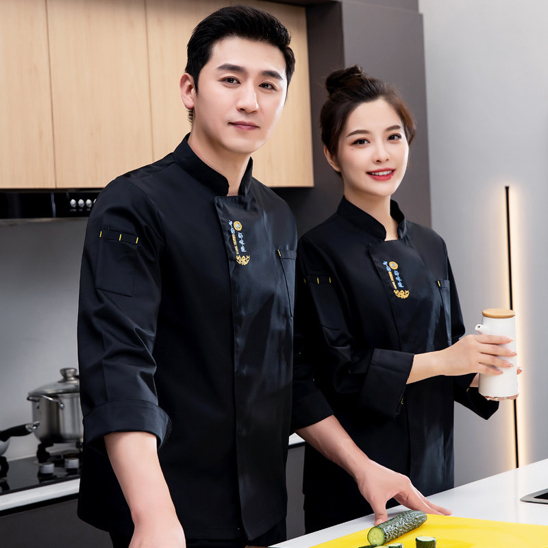 速发防水厨装服长店秋冬季男服师酒袖后厨房中餐厅饭店工衣