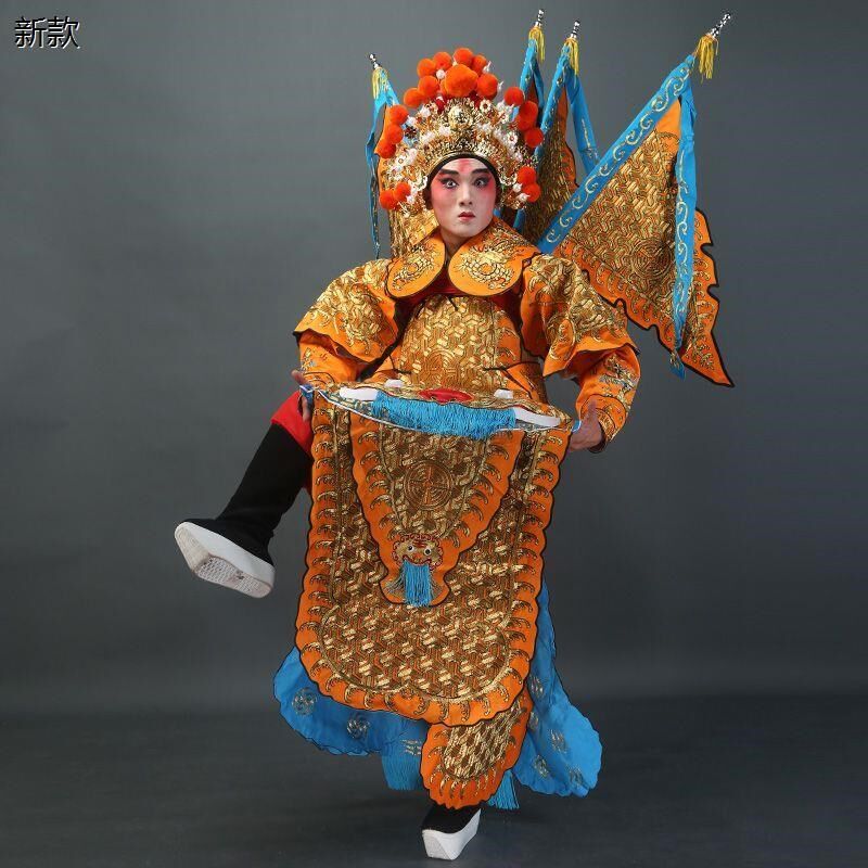 速发戏服京剧豫剧晋剧秦腔戏曲戏剧服装用品武将武生将军男大靠