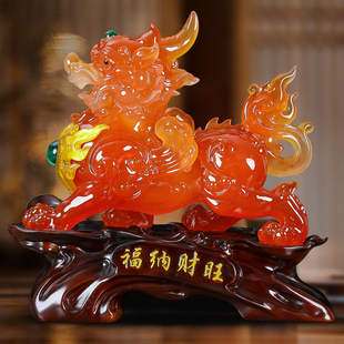 速发招财皮宝貔貅摆件一对乔丘公司店铺进迁送礼家居电视柜玄关装