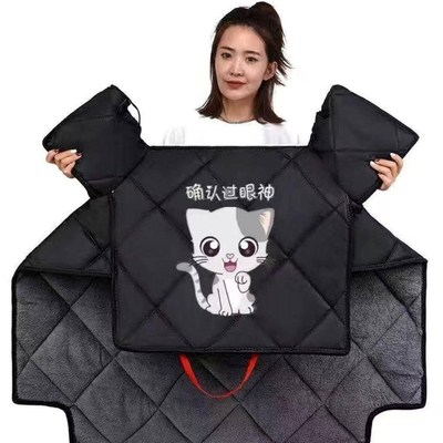 速发电动车挡风被冬季电托摩瓶车加绒加厚冬款防水季风罩春秋四防