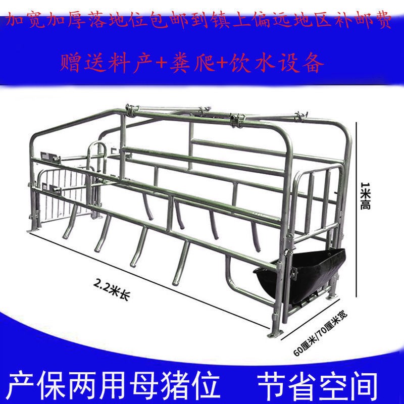速发母猪简易式双体产床猪产床落地养猪设备多功能单体落地产床栏