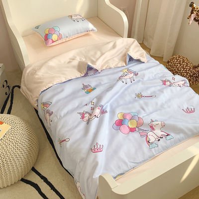 速发季c通夏卡儿童60支兰精天丝夏幼被清凉空调被凉Q儿园夏被三件