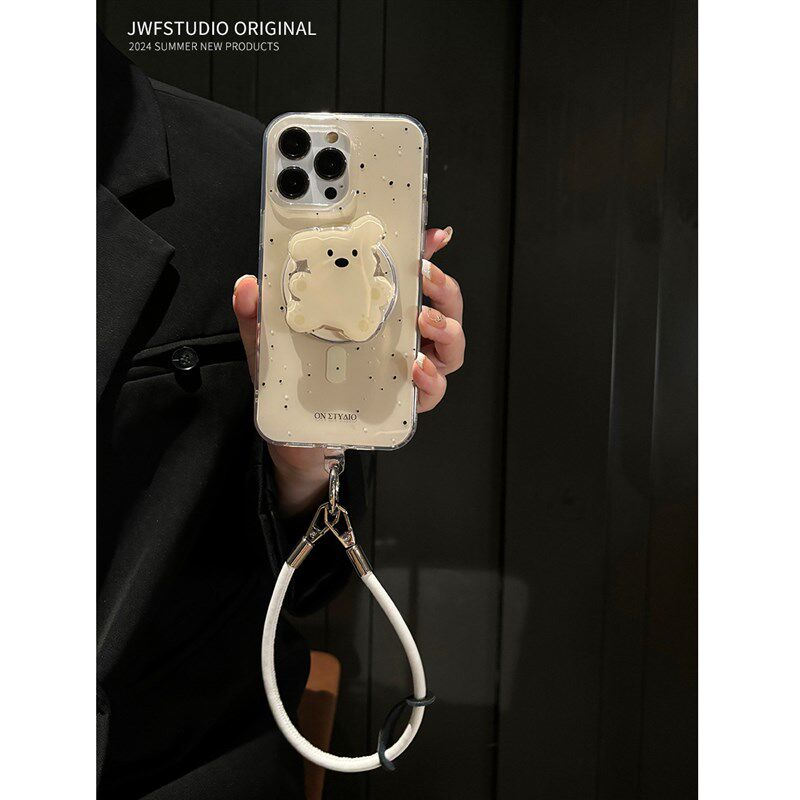 速发泼墨简约适用iph15promax斜挎手机壳1615pro可爱11款14pro12