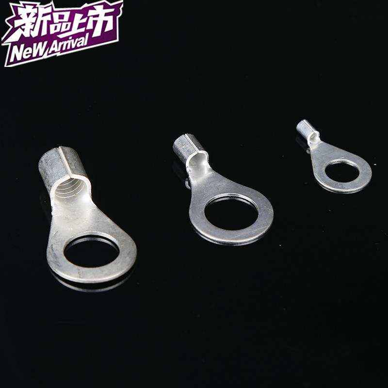 速发圆t4子冷压接线端8v4平方o型o形裸端头接头线耳铜线鼻子镀银1