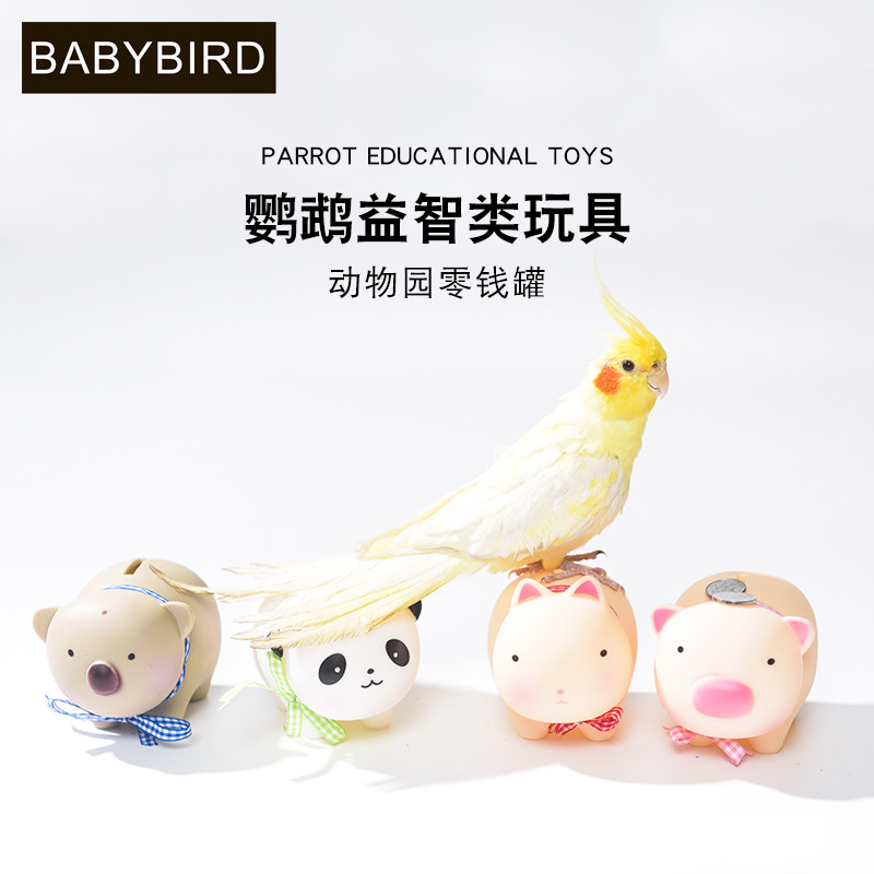 速发鹦鹉鸟玩具用品益智投币训练用你道具迷具开钱罐储蓄罐智力存