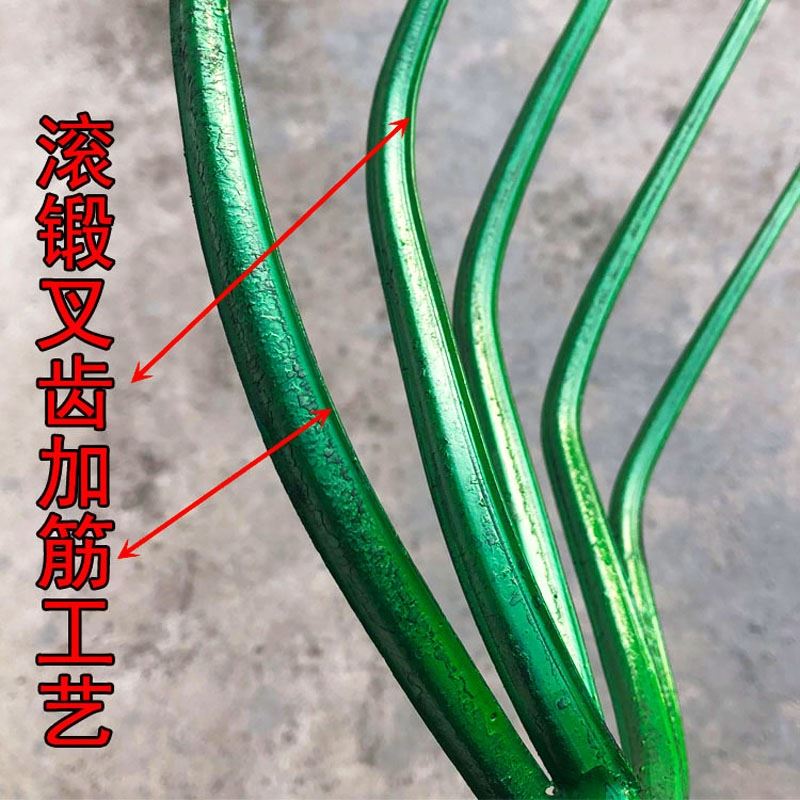 速发叉T齿叉农用实心大号钢叉空心铁三具叉子泥叉粪叉子全钢农草