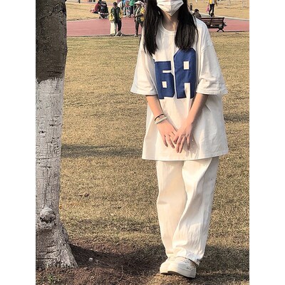 速发gau大码t恤白色纯棉over潮izss上衣夏