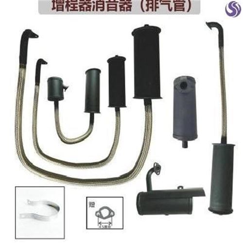 速发发排气S管消音声器长程器汽油机静软加增音管消u音声器配件包