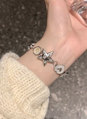 稀奇古怪的手链星星爱心纽扣重工手链女高级精致甜酷小众轻奢设计