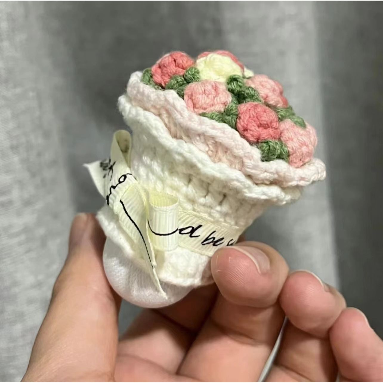 毛线diy挂件编织材料毛线钩针可爱闺蜜球搭子礼物兰花手工羽毛球